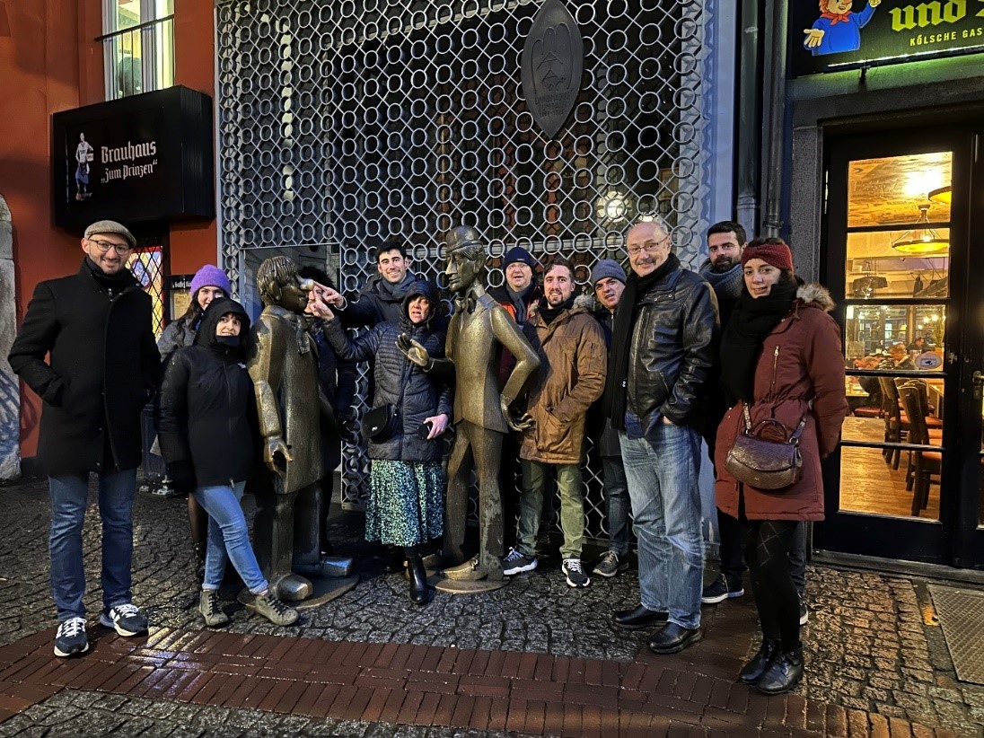 Participants bundled up for a festive evening in Koln