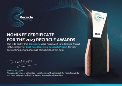 BlackCycle have been nominated for the Recircle Awards! – June 2023